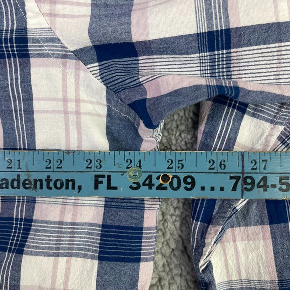 Old Navy Shirt XXL White Blue Mens Button Down Collard - Picture 8 of 12